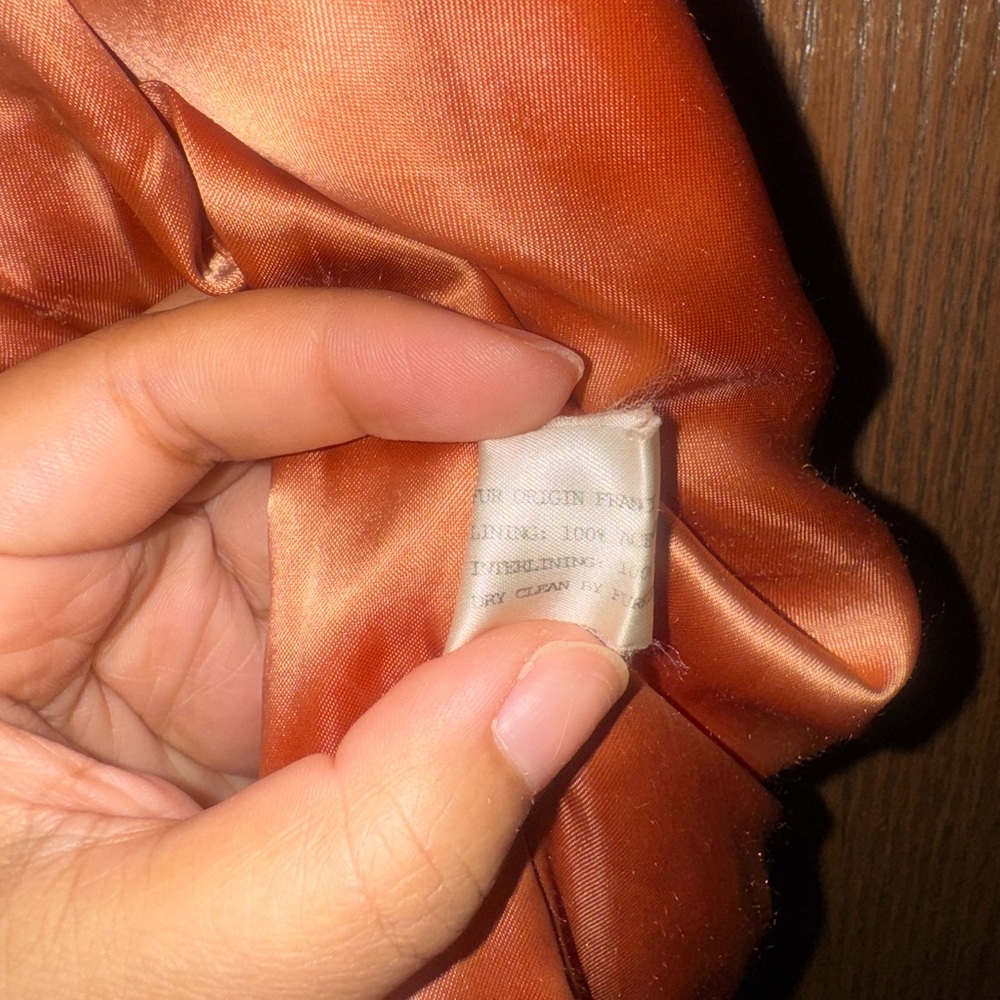 Tan Genuine Rabbit Fur Jacket - Picture 4 of 4